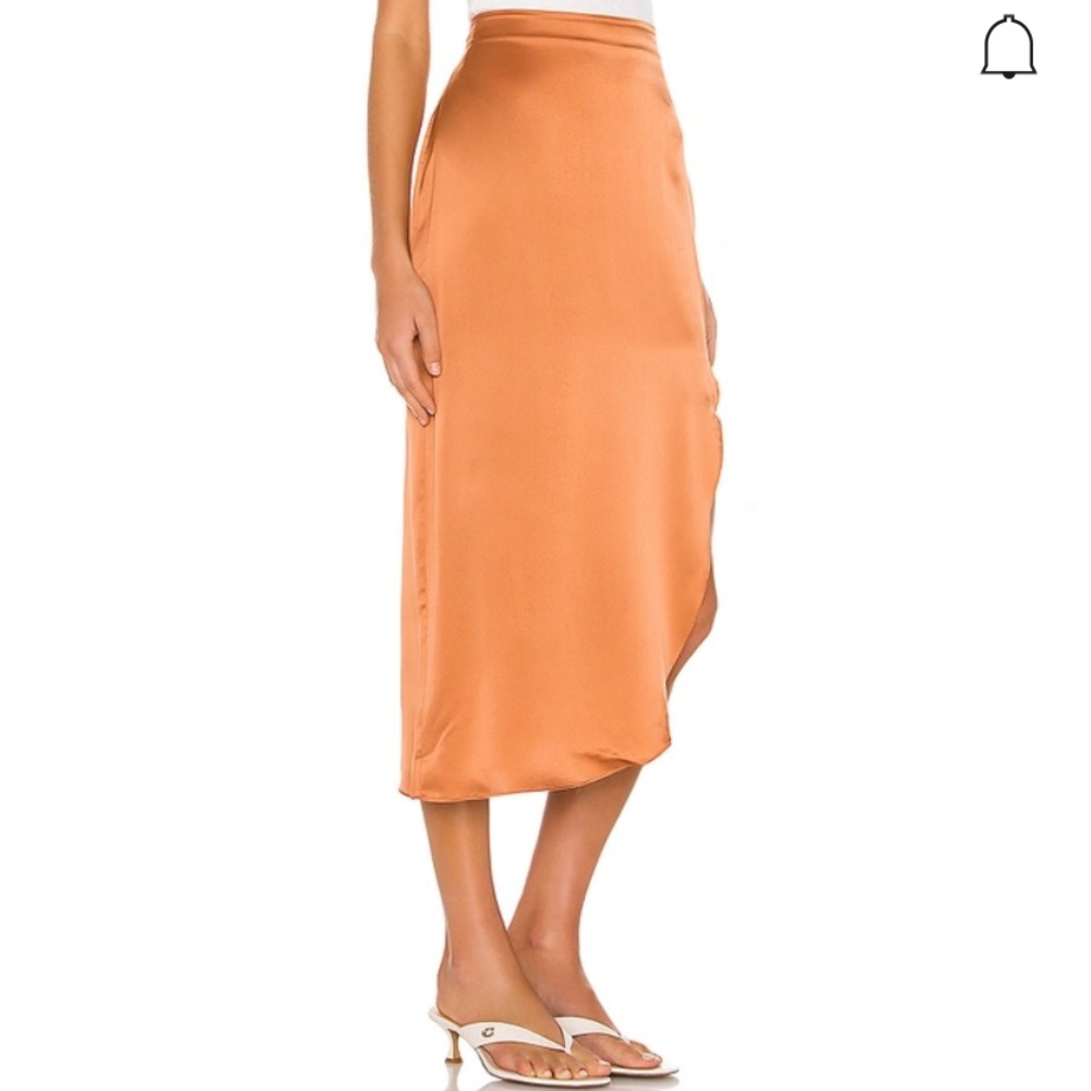 100 % Silk ALIX NYC Gotham Skirt in Henna